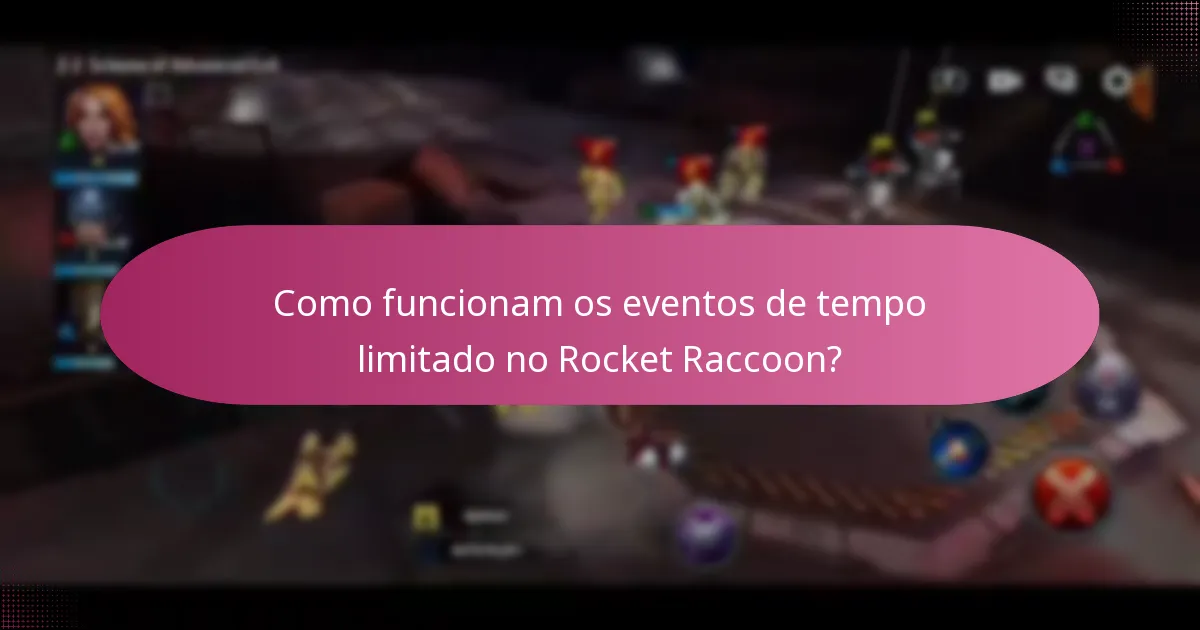 Como funcionam os eventos de tempo limitado no Rocket Raccoon?