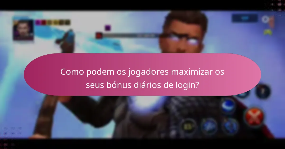 Que tipos de recompensas estão incluídas nos bónus diários de login?