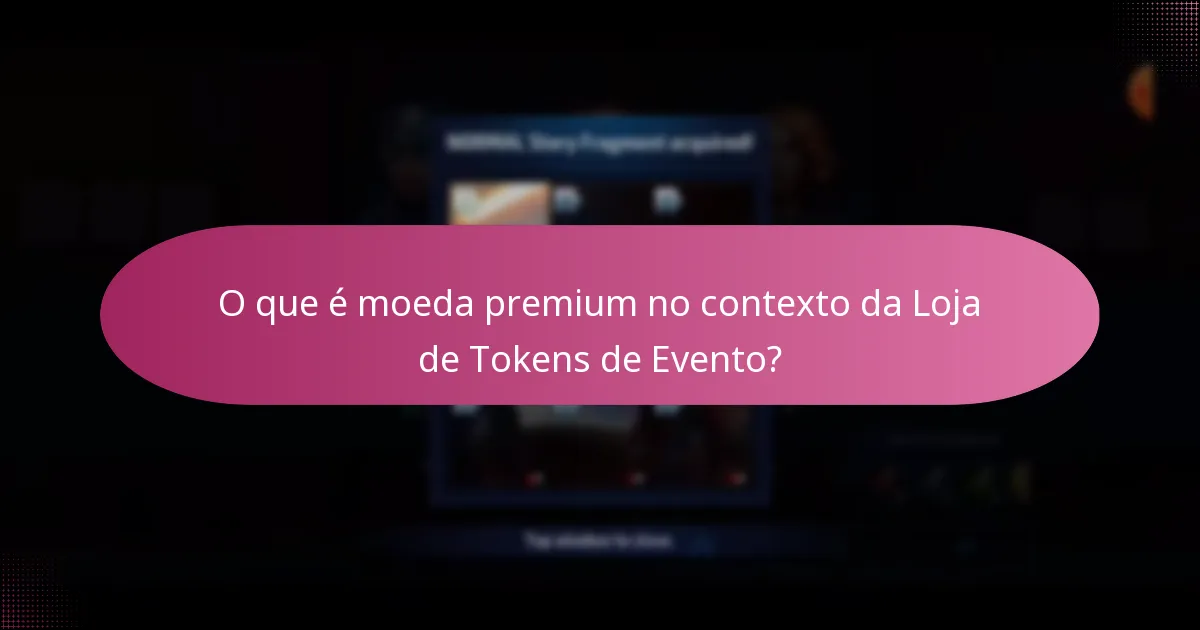 Como funcionam os seletores de personagens na Loja de Tokens de Evento?