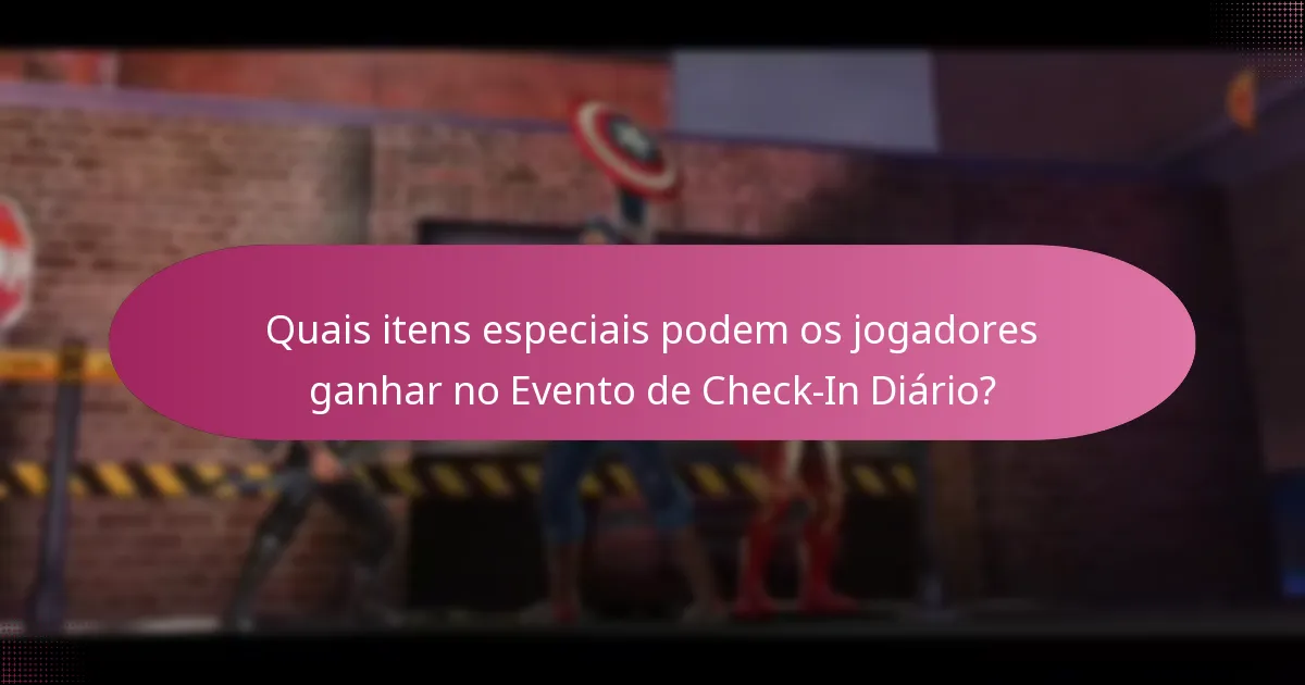 Quais materiais de upgrade estão incluídos no Evento de Check-In Diário?