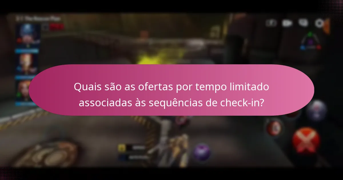 Como podem os jogadores ganhar tokens de evento através das sequências de check-in?
